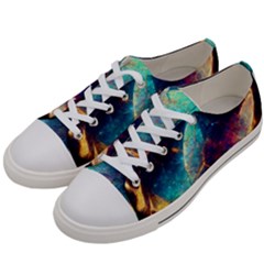 Abstract Galactic Women s Low Top Canvas Sneakers by Ravend