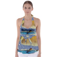 Abstract Painting Art Texture Babydoll Tankini Top by Ravend