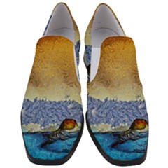 Abstract Painting Art Texture Women Slip On Heel Loafers by Ravend