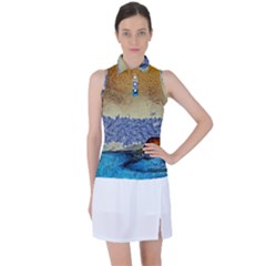 Abstract Painting Art Texture Women s Sleeveless Polo Tee by Ravend