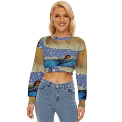 Abstract Painting Art Texture Lightweight Long Sleeve Sweatshirt by Ravend