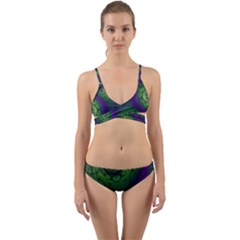 Fractal Abstract Art Pattern Wrap Around Bikini Set by Ravend