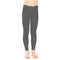 Small Grey Black Plaid Kids  Leggings by violetheavensky