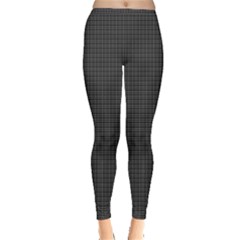 Small Grey Black Plaid Inside Out Leggings by violetheavensky