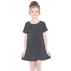 Small Grey Black Plaid Kids  Simple Cotton Dress by violetheavensky