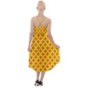 Flowers Shapes on yellow High-Low Halter Chiffon Dress  View2