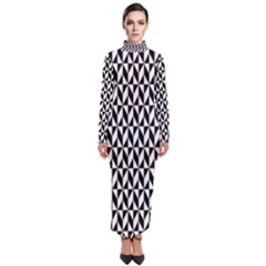 Seamless Abstract Geometric Pattern Background Turtleneck Maxi Dress by artworkshop