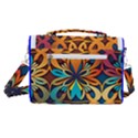 Orange, turquoise and blue pattern  Satchel Shoulder Bag View3