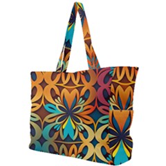 Orange, Turquoise And Blue Pattern  Simple Shoulder Bag by Sobalvarro