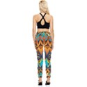 Orange, turquoise and blue pattern  Pocket Leggings  View2