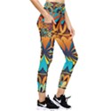 Orange, turquoise and blue pattern  Pocket Leggings  View4