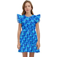 Diamond Pattern Kids  Winged Sleeve Dress by Sparkle