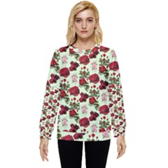 Flowers Pattern Hidden Pocket Sweatshirt by Sparkle