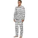 Sanscrit Pattern Design Men s Long Sleeve Velvet Pocket Pajamas Set View3