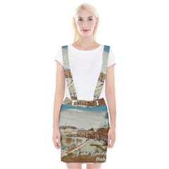 Birds And People On Lake Garda Braces Suspender Skirt by ConteMonfrey