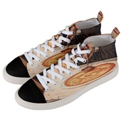 Let`s Make Pizza Men s Mid-top Canvas Sneakers by ConteMonfrey
