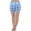 Abstract Stylish Design Pattern Blue Lightweight Velour Yoga Shorts View4