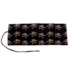 Dancing Clowns Black Roll Up Canvas Pencil Holder (s) by TetiBright