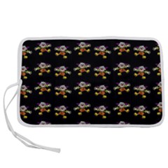 Dancing Clowns Black Pen Storage Case (l) by TetiBright