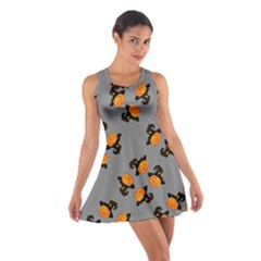 Pumpkin Heads With Hat Gray Cotton Racerback Dress by TetiBright