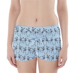 Jogging Lady On Blue Boyleg Bikini Wrap Bottoms by TetiBright