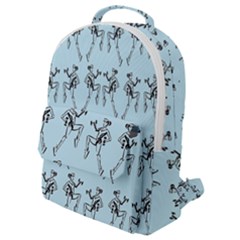 Jogging Lady On Blue Flap Pocket Backpack (small) by TetiBright