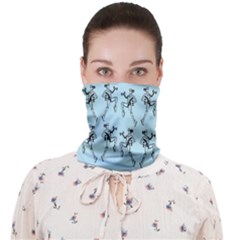 Jogging Lady On Blue Face Covering Bandana (adult) by TetiBright