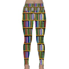 Books On A Shelf Lightweight Velour Classic Yoga Leggings by TetiBright