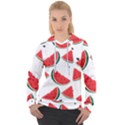 Watermelon Seamless Pattern Women s Overhead Hoodie View1