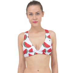 Watermelon Seamless Pattern Classic Banded Bikini Top by Jancukart