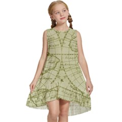 Vintage Mapa Mundi  Kids  Frill Swing Dress by ConteMonfrey