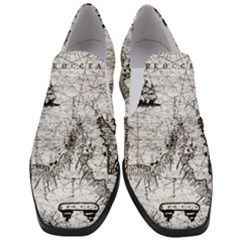 Antique Mercant Map  Women Slip On Heel Loafers by ConteMonfrey