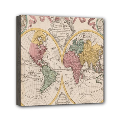Mapa Mundi 1775 Mini Canvas 6  X 6  (stretched) by ConteMonfrey