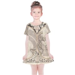 Mapa Mundi - 1774 Kids  Simple Cotton Dress by ConteMonfrey