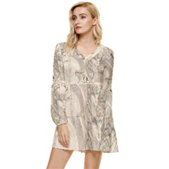 Mapa Mundi - 1774 Tiered Long Sleeve Mini Dress by ConteMonfrey