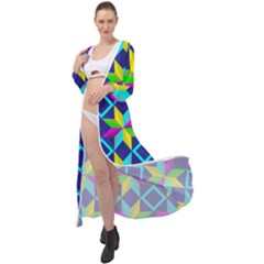 Colorful Stars Pattern                                                                        Maxi Chiffon Beach Wrap by LalyLauraFLM