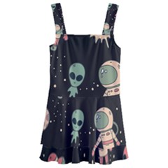 Space Pattern Cartoon Kids  Layered Skirt Swimsuit by Jancukart