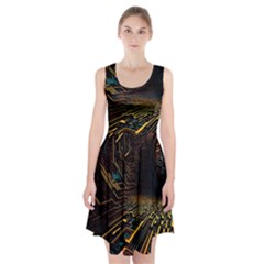 Data Technology Coding Pattern Racerback Midi Dress by Jancukart