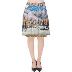 Trentino Alto Adige, Italy  Velvet High Waist Skirt by ConteMonfrey