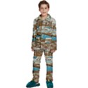 Alone on Gardasee, Italy. Kids  Long Sleeve Velvet Pajamas Set View1