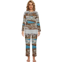 Alone On Gardasee, Italy  Womens  Long Sleeve Lightweight Pajamas Set by ConteMonfrey