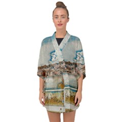 Side Way To Lake Garda, Italy  Half Sleeve Chiffon Kimono by ConteMonfrey