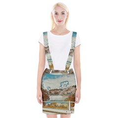 Side Way To Lake Garda, Italy  Braces Suspender Skirt by ConteMonfrey