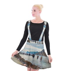 Ducks On Gardasee Suspender Skater Skirt by ConteMonfrey