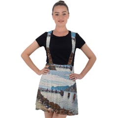 Ducks On Gardasee Velvet Suspender Skater Skirt by ConteMonfrey