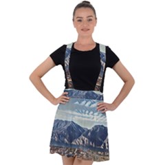 Lake In Italy Velvet Suspender Skater Skirt by ConteMonfrey