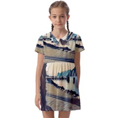 A Walk On Gardasee, Italy  Kids  Asymmetric Collar Dress by ConteMonfrey