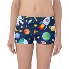 Space Galaxy Seamless Background Reversible Boyleg Bikini Bottoms by Jancukart