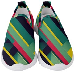 Pattern Abstract Geometric Design Kids  Slip On Sneakers by Jancukart