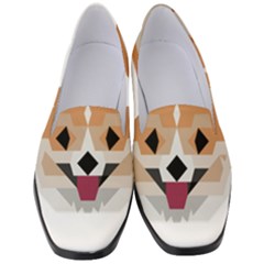 Cardigan Corgi Face Women s Classic Loafer Heels by wagnerps